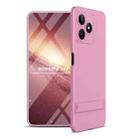 For Realme Narzo N53 GKK Three Stage Splicing Full Coverage PC Phone Case with Stand(Rose Gold) - 1