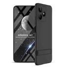 For Realme Narzo N53 GKK Three Stage Splicing Full Coverage PC Phone Case with Stand(Black) - 1