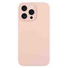 For iPhone 15 Pro Max Pure Color Liquid Silicone Fine Pore Phone Case(Sand Pink) - 1