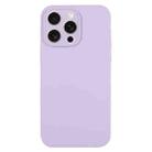 For iPhone 15 Pro Max Pure Color Liquid Silicone Fine Pore Phone Case(Lilac Purple) - 1