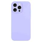 For iPhone 15 Pro Max Pure Color Liquid Silicone Fine Pore Phone Case(Light Purple) - 1