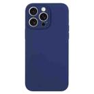 For iPhone 15 Pro Max Pure Color Liquid Silicone Fine Pore Phone Case(Royal Blue) - 1