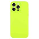 For iPhone 15 Pro Max Pure Color Liquid Silicone Fine Pore Phone Case(Bright Green) - 1