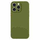 For iPhone 15 Pro Pure Color Liquid Silicone Fine Pore Phone Case(Pine Forest Green) - 1