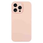 For iPhone 15 Pro Pure Color Liquid Silicone Fine Pore Phone Case(Sand Pink) - 1