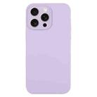 For iPhone 15 Pro Pure Color Liquid Silicone Fine Pore Phone Case(Lilac Purple) - 1