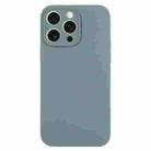 For iPhone 15 Pro Pure Color Liquid Silicone Fine Pore Phone Case(Pine Needle Green) - 1