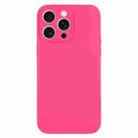 For iPhone 15 Pro Pure Color Liquid Silicone Fine Pore Phone Case(Fresh Pink) - 1