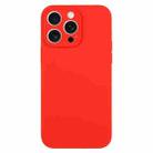 For iPhone 15 Pro Pure Color Liquid Silicone Fine Pore Phone Case(Red) - 1