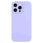 For iPhone 15 Pro Pure Color Liquid Silicone Fine Pore Phone Case(Light Purple) - 1