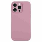 For iPhone 15 Pro Pure Color Liquid Silicone Fine Pore Phone Case(Black Currant) - 1