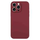 For iPhone 15 Pro Pure Color Liquid Silicone Fine Pore Phone Case(Plum) - 1