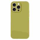 For iPhone 15 Pro Pure Color Liquid Silicone Fine Pore Phone Case(Willow Green) - 1