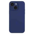 For iPhone 15 Pure Color Liquid Silicone Fine Pore Phone Case(Royal Blue) - 1