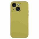 For iPhone 15 Pure Color Liquid Silicone Fine Pore Phone Case(Willow Green) - 1