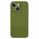 For iPhone 14 Plus Pure Color Liquid Silicone Fine Pore Phone Case(Pine Forest Green) - 1