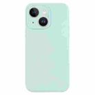 For iPhone 14 Plus Pure Color Liquid Silicone Fine Pore Phone Case(Turquoise) - 1