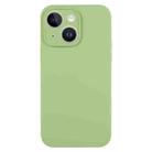 For iPhone 14 Plus Pure Color Liquid Silicone Fine Pore Phone Case(Mint Green) - 1