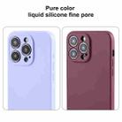 For iPhone 14 Plus Pure Color Liquid Silicone Fine Pore Phone Case(Grape Purple) - 3