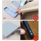 For iPhone 14 Plus Pure Color Liquid Silicone Fine Pore Phone Case(Grape Purple) - 4
