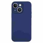 For iPhone 14 Plus Pure Color Liquid Silicone Fine Pore Phone Case(Royal Blue) - 1