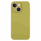 For iPhone 14 Plus Pure Color Liquid Silicone Fine Pore Phone Case(Willow Green) - 1