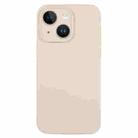 For iPhone 14 Pure Color Liquid Silicone Fine Pore Phone Case(Antique White) - 1