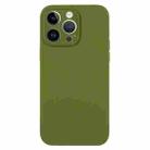 For iPhone 14 Pro Pure Color Liquid Silicone Fine Pore Phone Case(Pine Forest Green) - 1