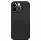 For iPhone 14 Pro Pure Color Liquid Silicone Fine Pore Phone Case(Black) - 1