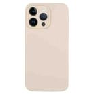 For iPhone 14 Pro Pure Color Liquid Silicone Fine Pore Phone Case(Antique White) - 1