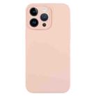 For iPhone 14 Pro Pure Color Liquid Silicone Fine Pore Phone Case(Sand Pink) - 1