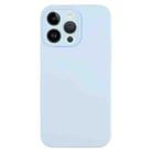 For iPhone 14 Pro Pure Color Liquid Silicone Fine Pore Phone Case(Sky Blue) - 1