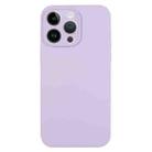 For iPhone 14 Pro Pure Color Liquid Silicone Fine Pore Phone Case(Lilac Purple) - 1