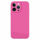 For iPhone 14 Pro Pure Color Liquid Silicone Fine Pore Phone Case(Pitaya) - 1