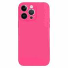For iPhone 14 Pro Pure Color Liquid Silicone Fine Pore Phone Case(Fresh Pink) - 1