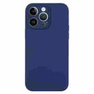 For iPhone 14 Pro Pure Color Liquid Silicone Fine Pore Phone Case(Royal Blue) - 1