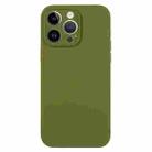 For iPhone 14 Pro Max Pure Color Liquid Silicone Fine Pore Phone Case(Pine Forest Green) - 1