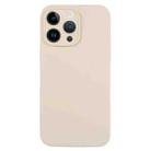 For iPhone 14 Pro Max Pure Color Liquid Silicone Fine Pore Phone Case(Antique White) - 1