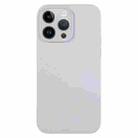 For iPhone 14 Pro Max Pure Color Liquid Silicone Fine Pore Phone Case(Grey Blue) - 1