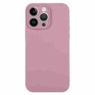 For iPhone 14 Pro Max Pure Color Liquid Silicone Fine Pore Phone Case(Black Currant) - 1