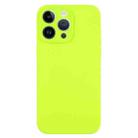 For iPhone 14 Pro Max Pure Color Liquid Silicone Fine Pore Phone Case(Bright Green) - 1