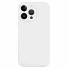For iPhone 13 Pro Max Pure Color Liquid Silicone Fine Pore Phone Case(White) - 1