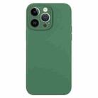 For iPhone 13 Pro Max Pure Color Liquid Silicone Fine Pore Phone Case(Clover Green) - 1