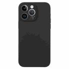 For iPhone 13 Pro Max Pure Color Liquid Silicone Fine Pore Phone Case(Black) - 1