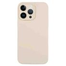 For iPhone 13 Pro Max Pure Color Liquid Silicone Fine Pore Phone Case(Antique White) - 1