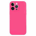 For iPhone 13 Pro Max Pure Color Liquid Silicone Fine Pore Phone Case(Fresh Pink) - 1