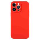 For iPhone 13 Pro Max Pure Color Liquid Silicone Fine Pore Phone Case(Red) - 1