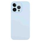 For iPhone 13 Pro Pure Color Liquid Silicone Fine Pore Phone Case(Sky Blue) - 1