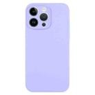 For iPhone 13 Pro Pure Color Liquid Silicone Fine Pore Phone Case(Light Purple) - 1