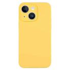 For iPhone 13 Pure Color Liquid Silicone Fine Pore Phone Case(Yellow) - 1